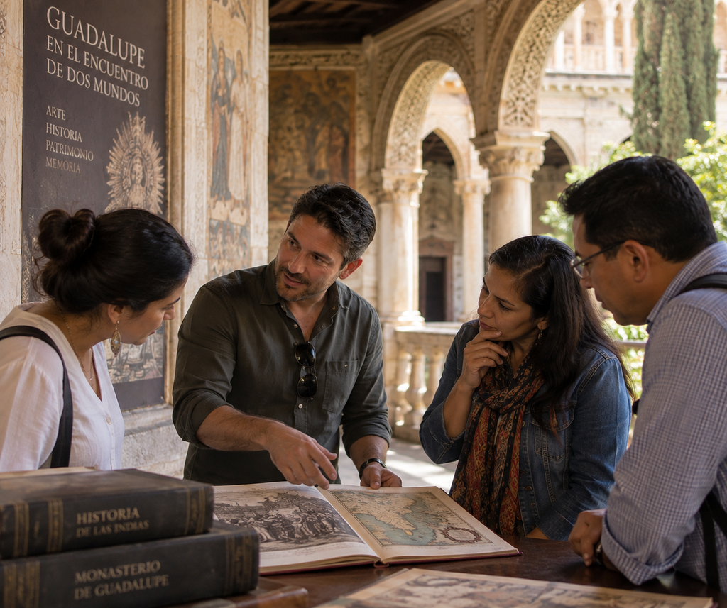 Grupo descubriendo el patrimonio histórico de Guadalupe